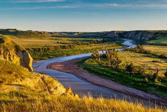 beautiful shot of north dakota badlands