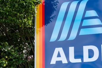store sign for Aldi supermarket