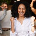 team celebrates for company growth