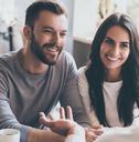 Couple talking to a financial advisor