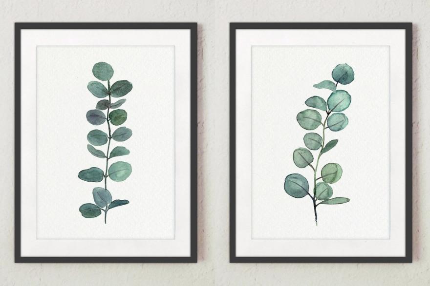 Eucalyptus branch painting from Elfencode