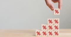 Interest rate financial and mortgage rates concept