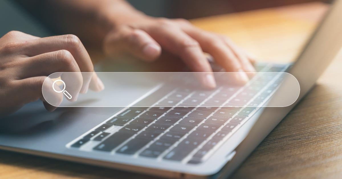 laptop with search bar icon
