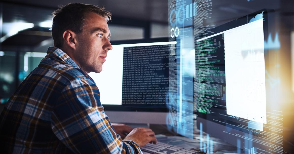 Man working at computer
