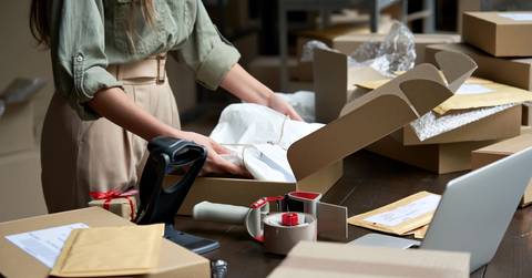 Packing an item for sale