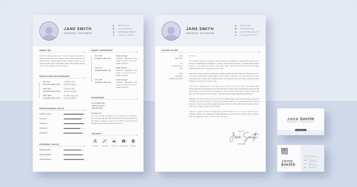 pastel color CV resume and cover letter