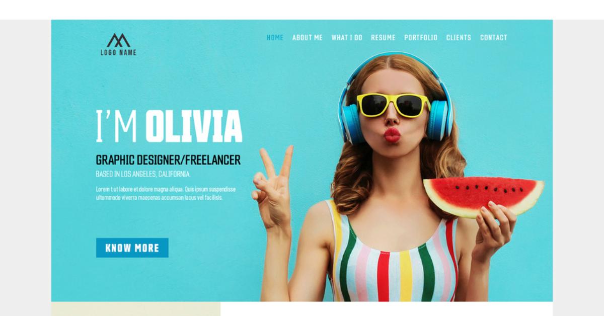 personal website layout