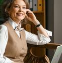 senior businesswoman using laptop