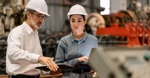 engineer explaining work