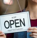 A woman opening a small business