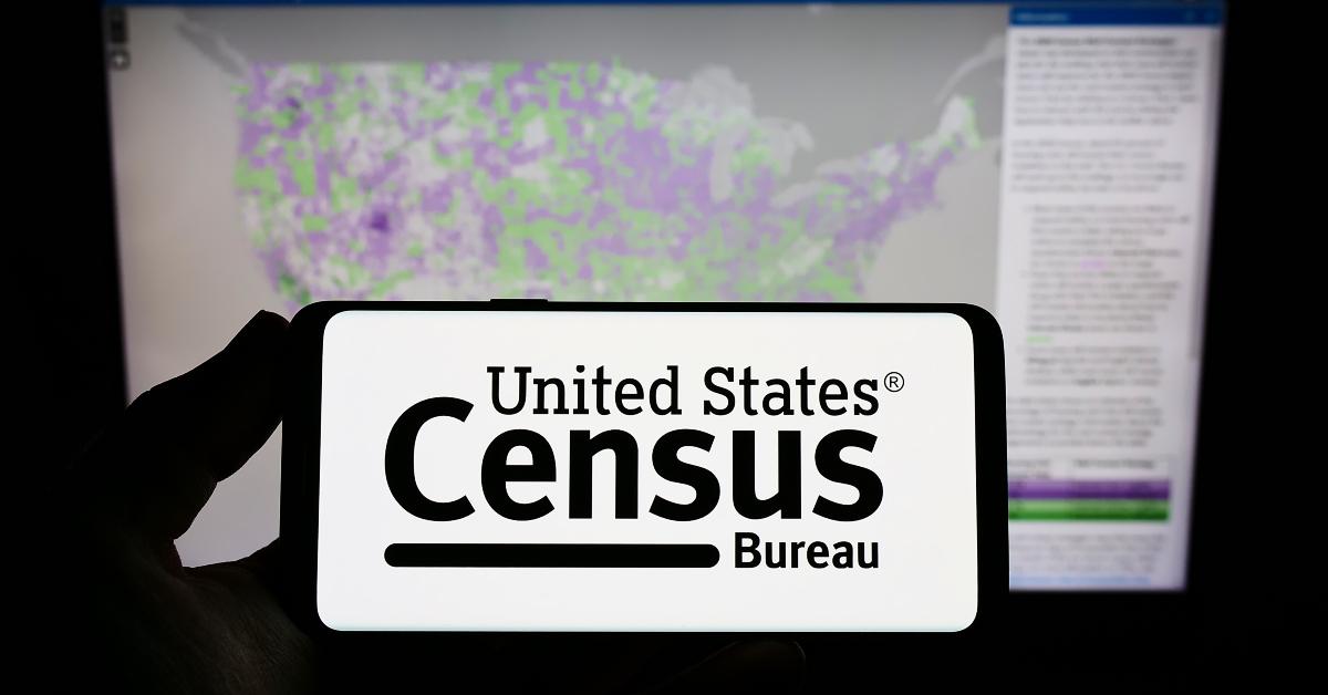 smartphone with United States Census Bureau (USCB) logo