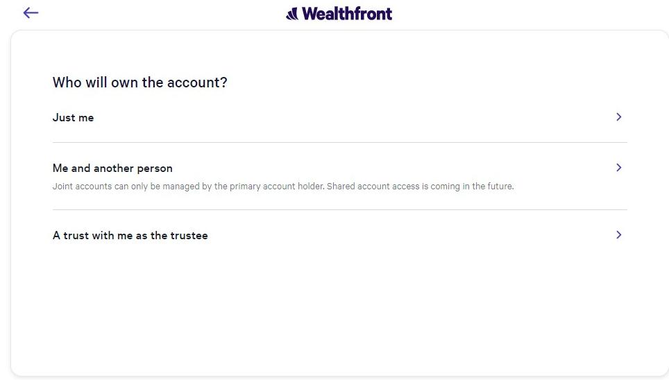 Wealthfront screenshot