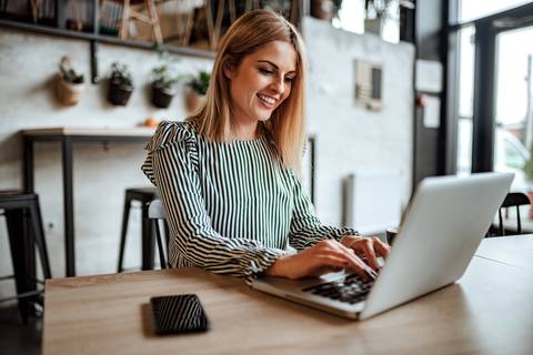 Woman shopping for personal loan