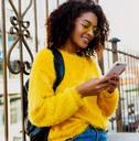 Woman looking at phone