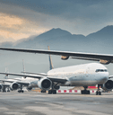 airplanes waiting to taxi
