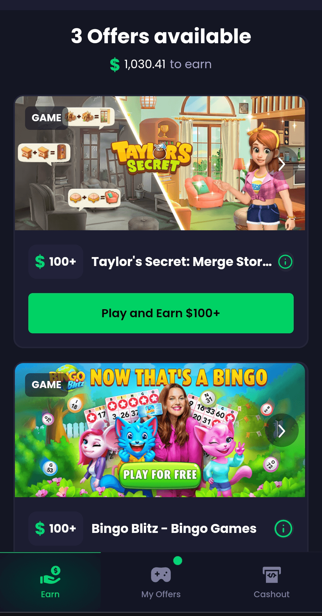 Freecash game.