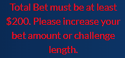 HealthyWage's minimum bet warning.